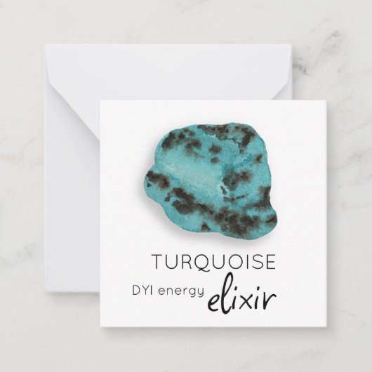 *~* TURQUOISE Elixir crystal AP64 Flat Note Kaart Notitiekaartje (Voorkant)