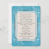 Turquoise Embossed Vow Renewal Wedding Kaart (Voorkant)
