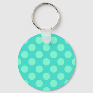 Turquoise en Aquamarine Stippen Sleutelhanger