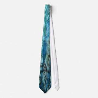 Turquoise en Auqua Marine abstract design stropdas