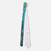 Turquoise en Auqua Marine abstract design stropdas (Achterkant)