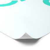 Turquoise en Azure Keep Calm en Carry On Poster (Hoek)