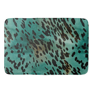 Turquoise en Black Badmat