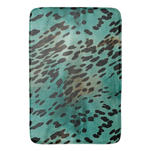 Turquoise en Black Badmat (Voorkant Verticaal)