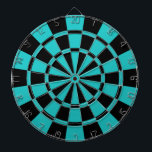 Turquoise en Black Dartbord<br><div class="desc">Turquoise en Black Dart Board</div>