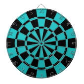 Turquoise en Black Dartbord (Voorkant)