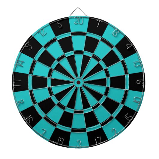 Turquoise en Black Dartbord (Voorkant)