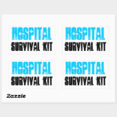 Turquoise en Black Hospital Survival Kit Labels (Vel)