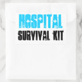 Turquoise en Black Hospital Survival Kit Labels (Tas)