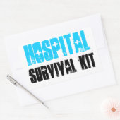 Turquoise en Black Hospital Survival Kit Labels (Envelop)