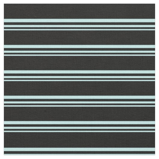 Turquoise en Black Striped Pattern Stof (Close Up)