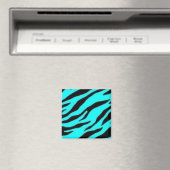 Turquoise en Black Zebra Magneet (Insitu (Vaatwasser))