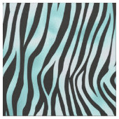 Turquoise en Black Zebra Stof (Close Up)