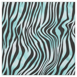 Turquoise en Black Zebra Stof