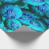 Turquoise en blauwe bollen in 3D-optica Cadeaupapier (Hoek)