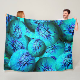 Turquoise en blauwe bollen in 3D-optica Fleece Deken
