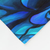 Turquoise en blauwe bollen in 3D-optica Fleece Deken (Hoek)