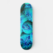 Turquoise en blauwe bollen in 3D-optica Persoonlijk Skateboard (Voorkant)