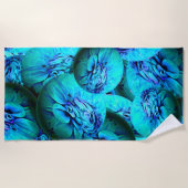 Turquoise en blauwe bollen in 3D-optica Strandlaken (Voorkant)