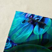 Turquoise en blauwe bollen in 3D-optica Strandlaken (In situ)