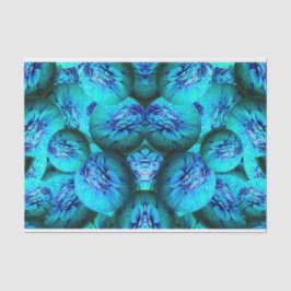 Turquoise en blauwe bollen in 3D-optica Tissuepapier