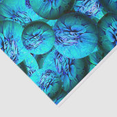 Turquoise en blauwe bollen in 3D-optica Tissuepapier (Detail)