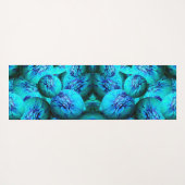 Turquoise en blauwe bollen in 3D-optica Yogamat (Achterkant (horizontaal))