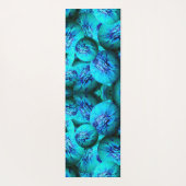 Turquoise en blauwe bollen in 3D-optica Yogamat (Achterkant)