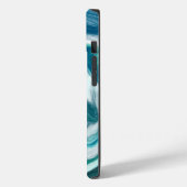 Turquoise en Blauwgroen Beachy Waves Case-Mate iPhone Case (Achterkant / Links)