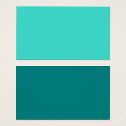 Turquoise en Blauwgroen blanco Visitekaartjes (Voorkant /achterkant)