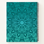 Turquoise en Blauwgroen Mandala Life Coach Notitieboek (Achterkant)