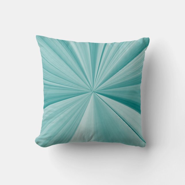 Turquoise en Blauwgroen Pinch Knot Sofa Pillow van Kussen (Voorkant)