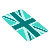 Turquoise en Blauwgroen Union Jack 2 Magneet (Rechterzijde)