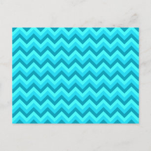 Turquoise en Blauwgroen Zigzag Pattern. Briefkaart