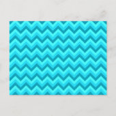 Turquoise en Blauwgroen Zigzag Pattern. Briefkaart (Voorkant)