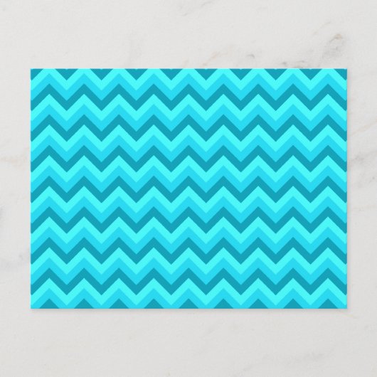 Turquoise en Blauwgroen Zigzag Pattern. Briefkaart (Voorkant)