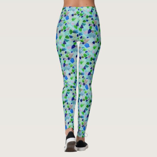 Turquoise en Blue Beach Zee Leggings (Achterkant)