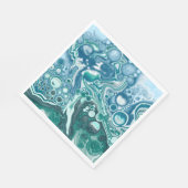 Turquoise en Blue Ocean Waves en Bubbles Servet (Hoek)