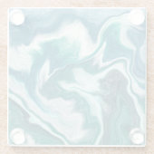 Turquoise en Blue Ocean Waves Glazen Onderzetter (Achterkant)