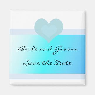 Turquoise en Blue Save the Date Magneet