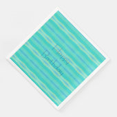 Turquoise en Blue Waterverf Servet (Hoek)