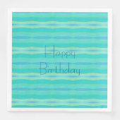 Turquoise en Blue Waterverf Servet (Voorkant)