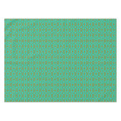 Turquoise en Brown Elegant Pattern Tafelkleed (Voorkant (Horizontaal))