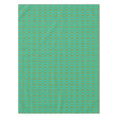 Turquoise en Brown Elegant Pattern Tafelkleed (Voorkant)