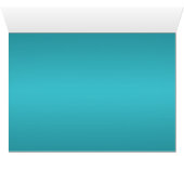 Turquoise en Brown Floral Table Number Card (Binenzijde Horizontaal (Onderkant))