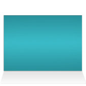 Turquoise en Brown Floral Table Number Card (Binnen Horizontaal (Boven))