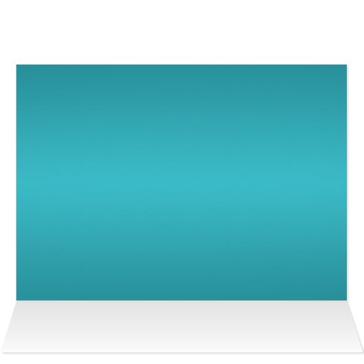 Turquoise en Brown Floral Table Number Card (Binnen Horizontaal (Boven))