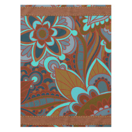 Turquoise en Brown, Retro Tafelkleed