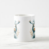Turquoise en bruine Buck Deer Koffiemok (Center)