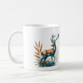 Turquoise en bruine Buck Deer Koffiemok (Links)